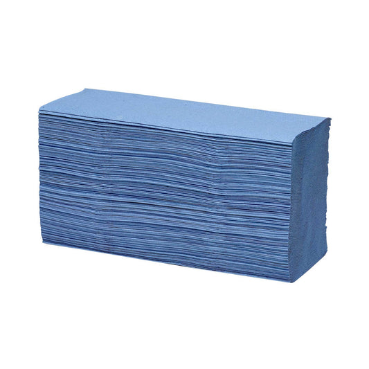 Z Fold Hand Towel Blue 1 Ply 250 x 12 - Pack of 3000