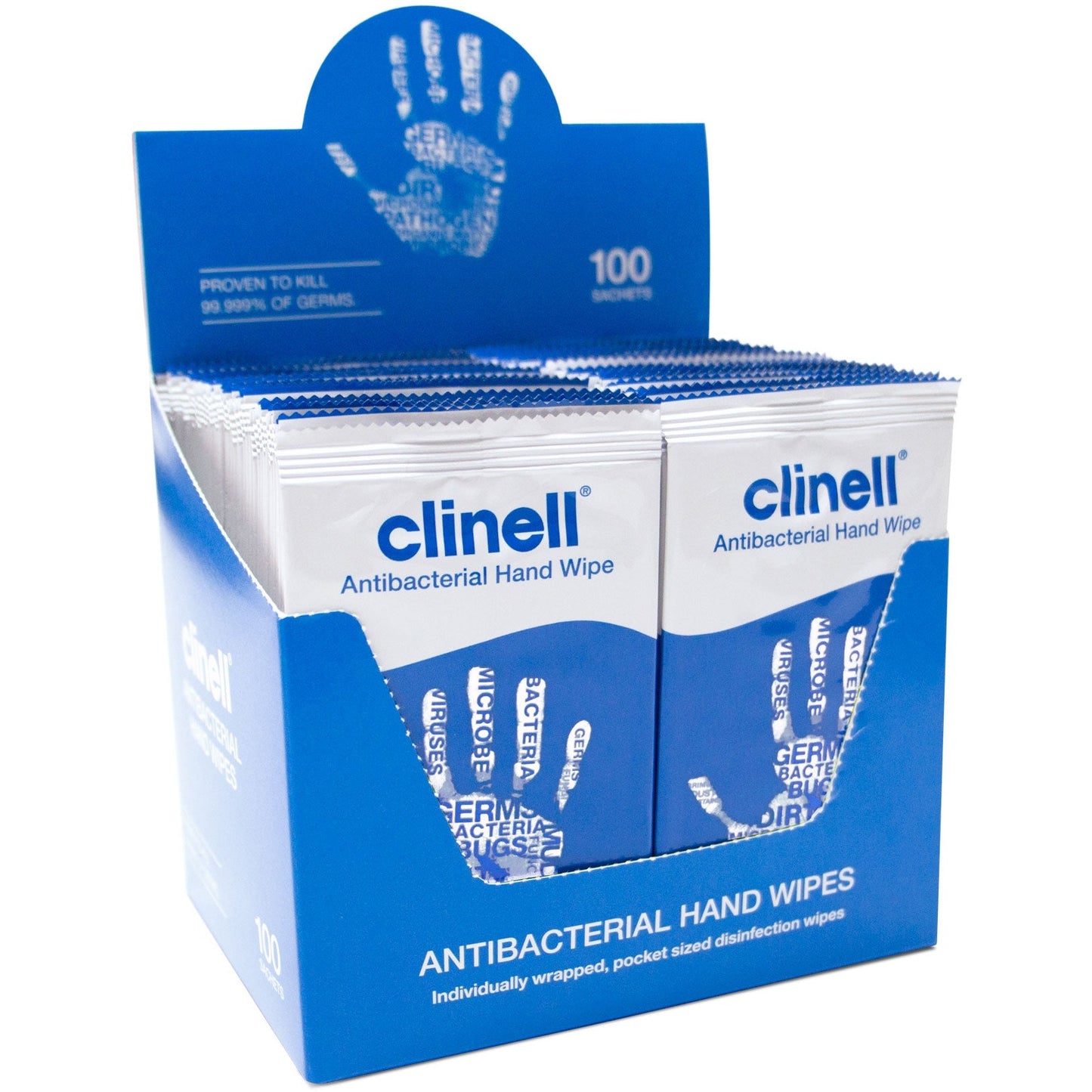 Clinell Antimicrobial Hand Wipes x 100