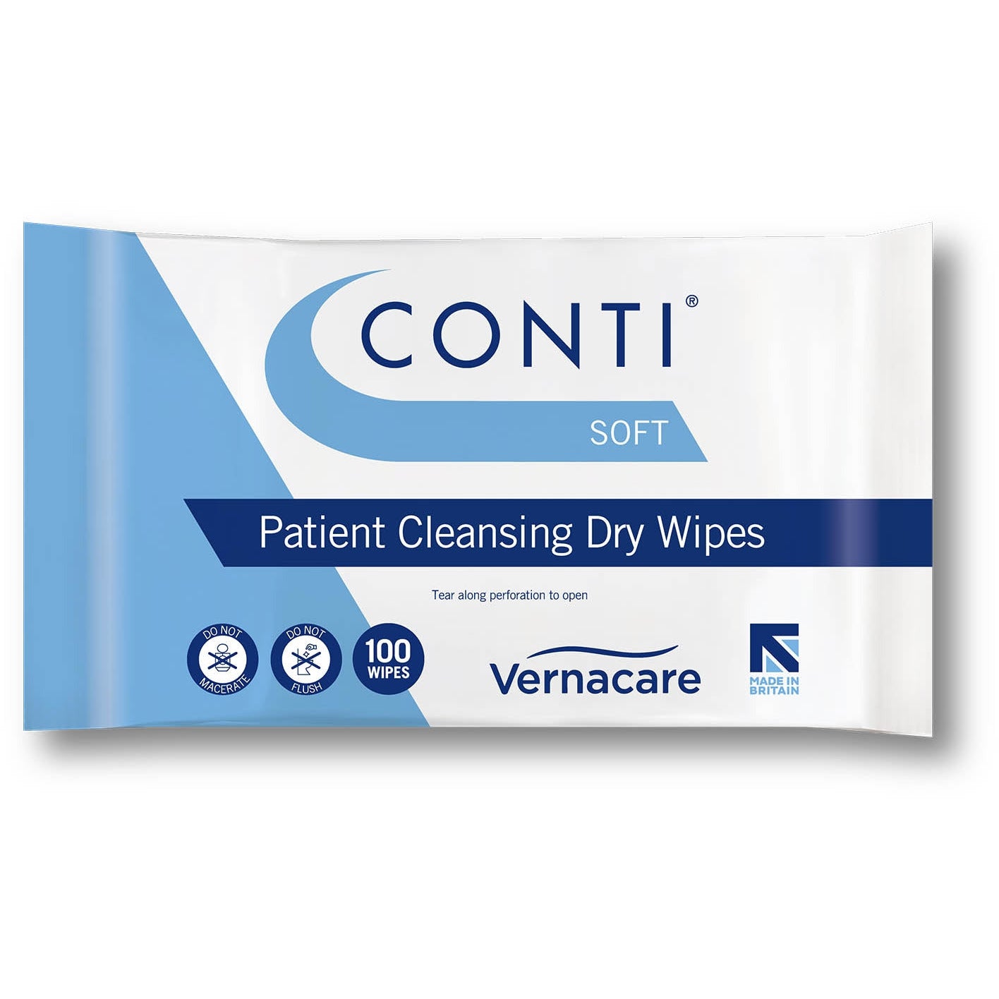 Conti Soft Large 32x28cm - Single Pack of 100 Wipes - Vernacare