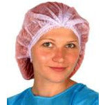 Premier Pleated Mob Caps - RED - per Case of 1000