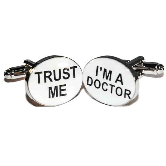 "Trust Me" Medical Cufflinks