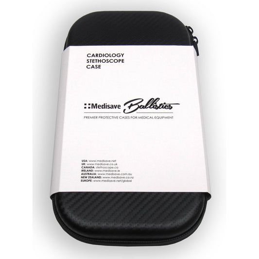 Medisave Ballistics Premium Classic Stethoscope Case - Carbon