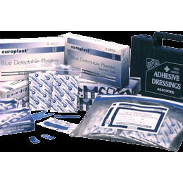 Europlast Blue Detectable Assorted Plasters per Pack of 10
