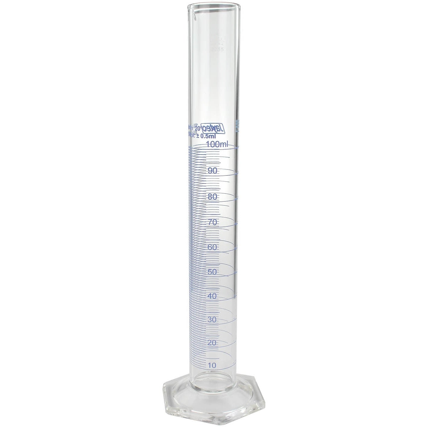 Government Stamped Glass Cylinder Measure - 100ml - Single - Denward
