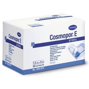 Cosmopor E Sterile Absorbent Adhesive Dressings - 7.2 x 5cm - Pack of 50 - Merlin