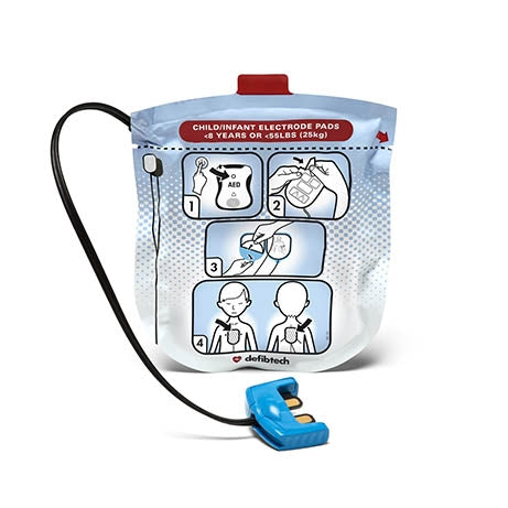 Paediatric Defibrillation Pads - Pair (VIEW, PRO, ECG) - Defibtech