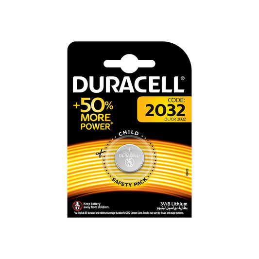 Duracell Specialty 2032 Lithium Coin Batteries 3V Pack of 2