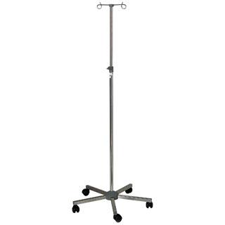 IV Stand, Knockdown, Polymer - Stainless Steel, Five Legged