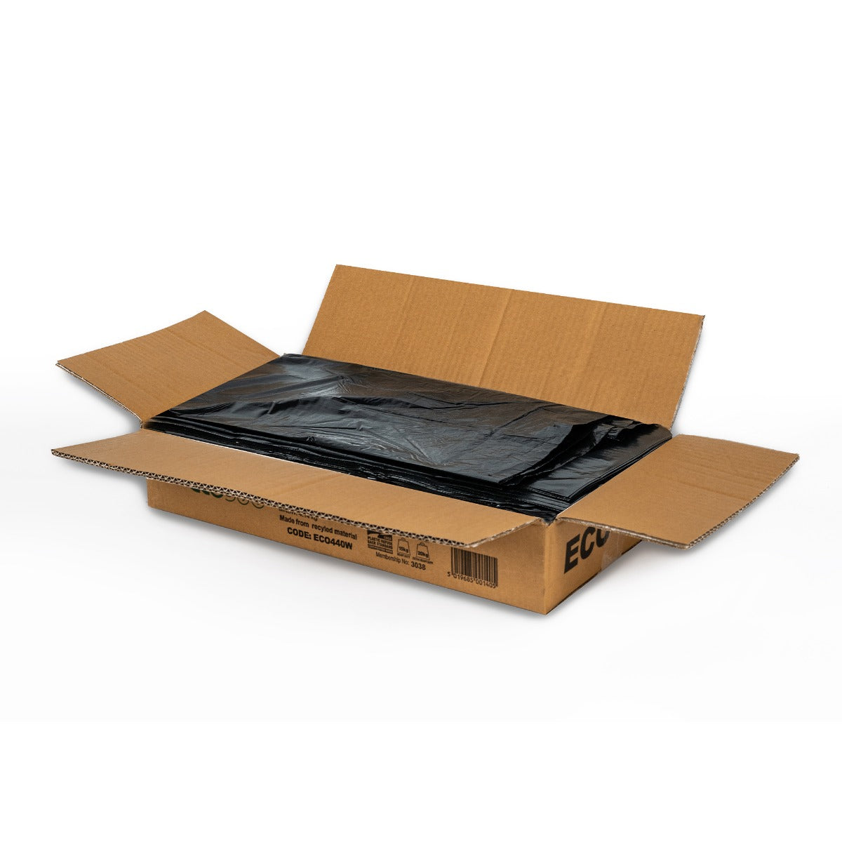 ECO 360 Medium duty - 18x29x38" Black Bin liner - Box of 200 - EcoBag
