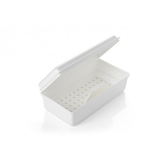 Non Sterile 1 Litre Disinfection Box with Strainer and Hinged Lid - Single - Warwick Sasco