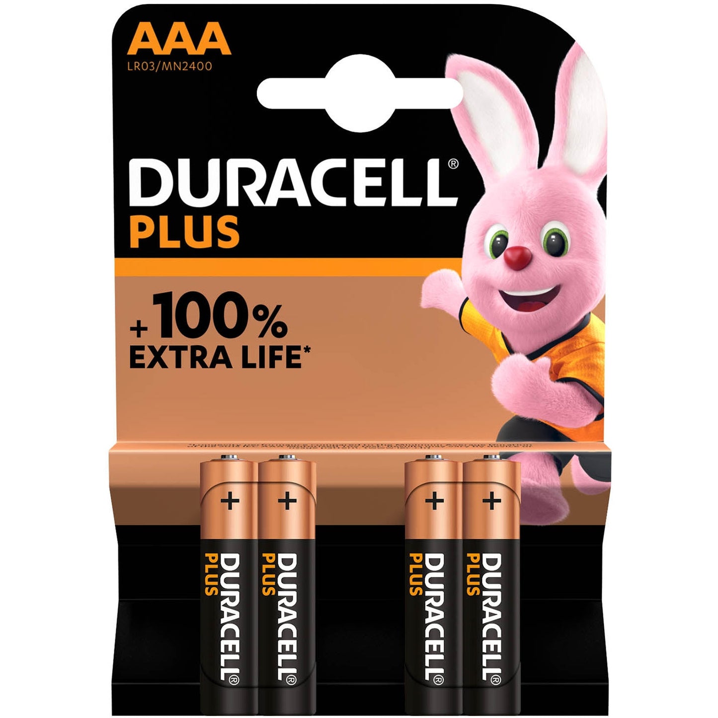Duracell Plus Power AAA Batteries - Pack of 4 - Duracell
