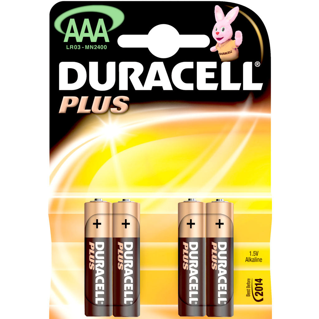 Duracell Plus AAA Batteries 4 pack