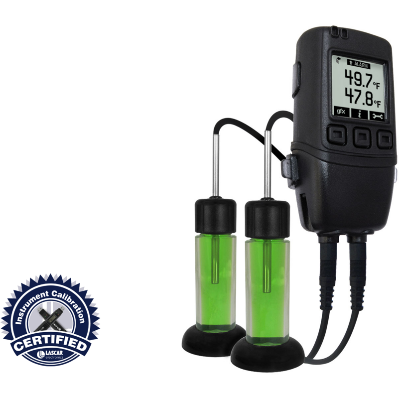 Dual Channel Vaccine Data Logger with Graphic LCD Screen and External Glycol Pro - EasyLog