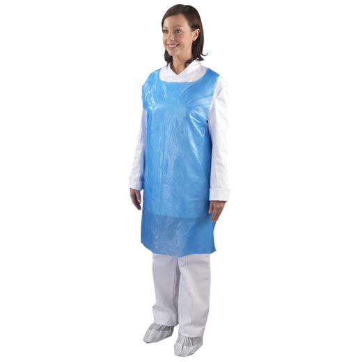 Blue Disposable Polythene Aprons x 100