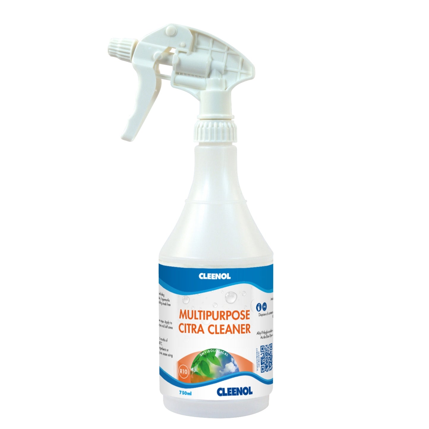 1 x Empty Multipurpose Citra Cleaner Spray Bottle (To Re-Fill) - 750ml - Cleenol