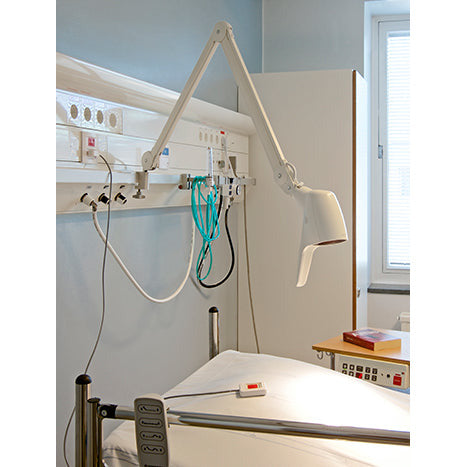 Luxo Carelite LED Generation II Bedhead Light - Dimmable, Integrated Night-watch Light, SteriTouch® - W115mmWhite - Luxo