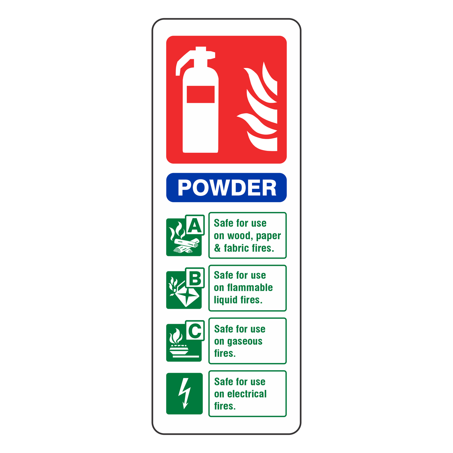 Fire Extinguisher Sign - Powder - Medisigns