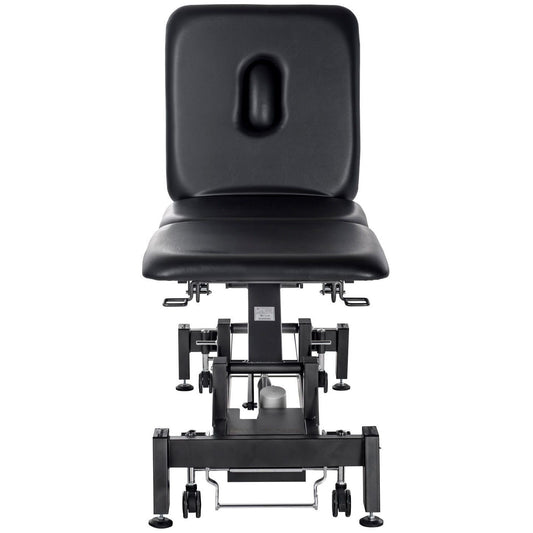 STABIL 3-Section Electric Treatment Table / Black Frame / Black Upholstery - Stabil