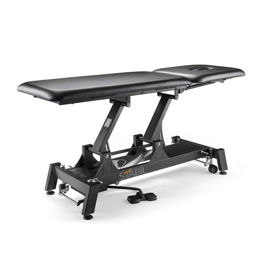 STABIL 2-Section Electric Treatment Table / Black Frame / Black Upholstery - Stabil
