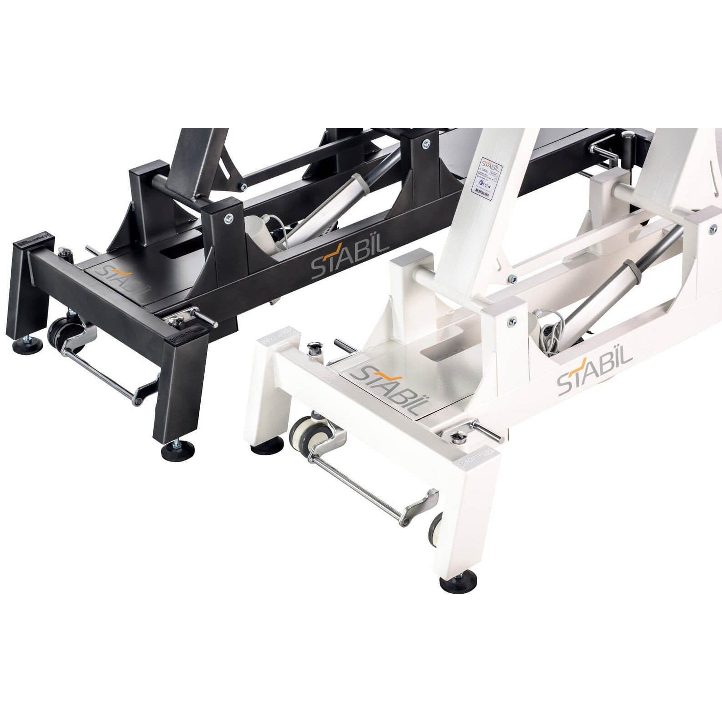 STABIL 3-Section Electric Treatment Table / White Frame / Blue Upholstery - Stabil