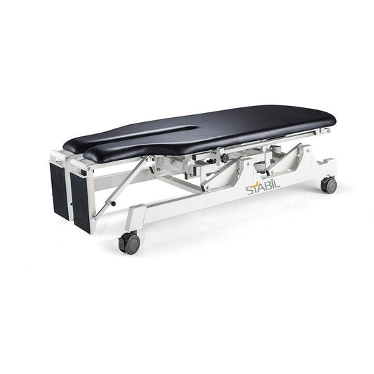 STABIL Altitude Electric Tilt-Table / White Frame / Blue Upholstery - Stabil