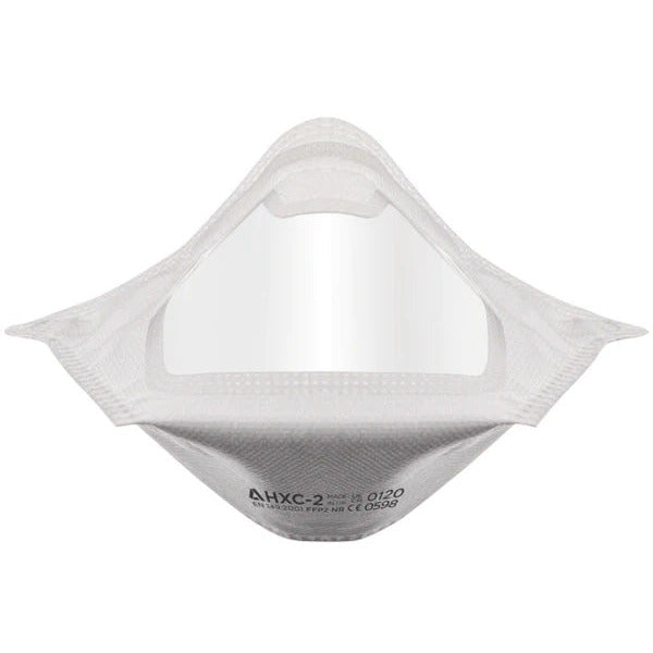 Alpha Solway FFP2 Mask Haika - HXC-2 Clear Panel Horizontal Fold Flat FFP2 - Box of 20 - Alpha Solway