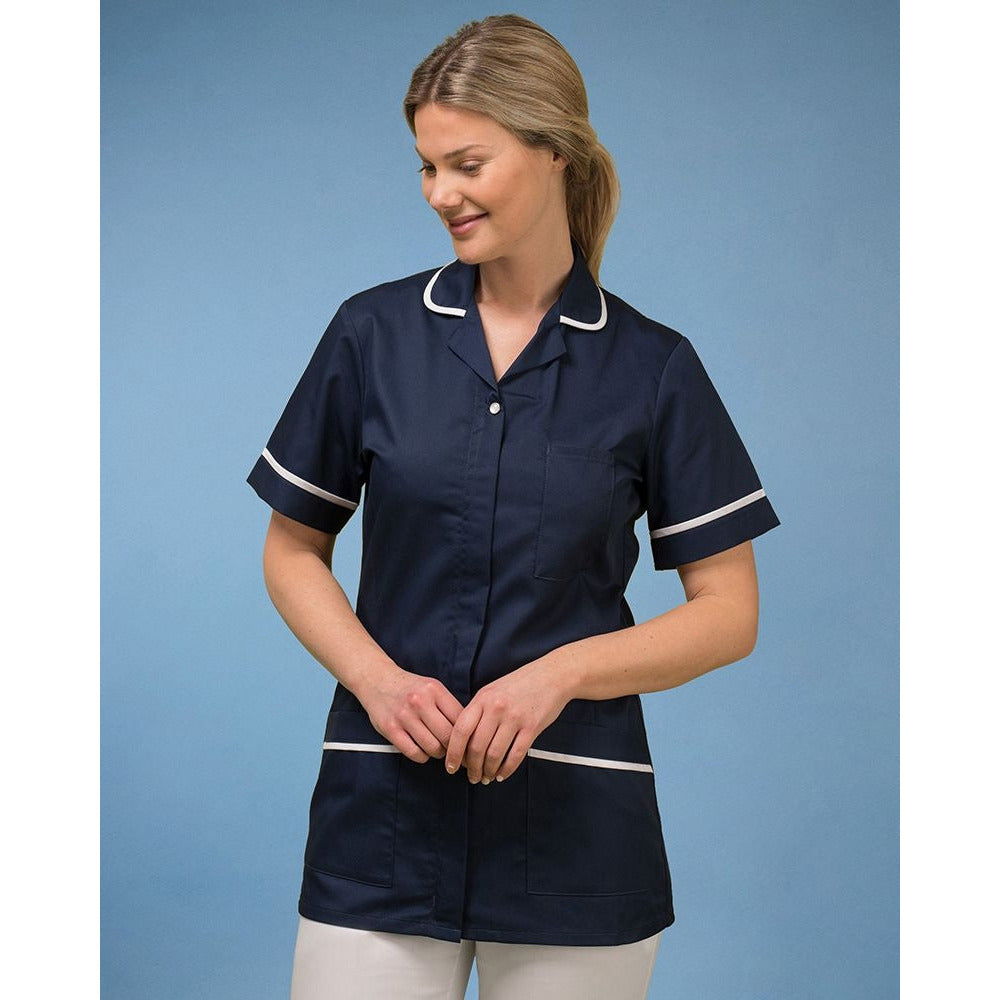 Ladies Round Collar Zip Front Tunic -