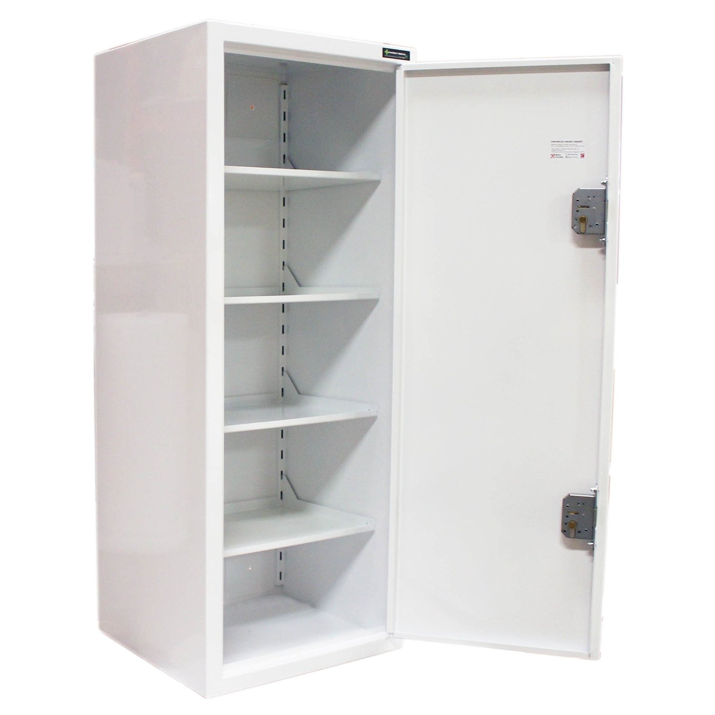 Controlled Drugs Cabinet 1250 X 500 X 450mm | 4 Shelves (Adjustable) | L/H Hinge / Warning Light - HEC Cabinets