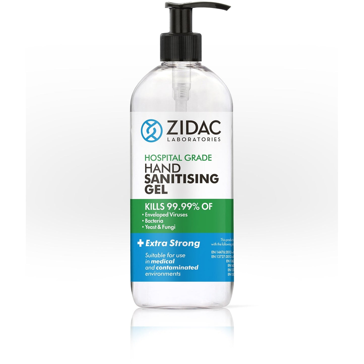 Zidac Hospital Grade Hand Sanitising Gel - 500ml - Zidac Laboratories