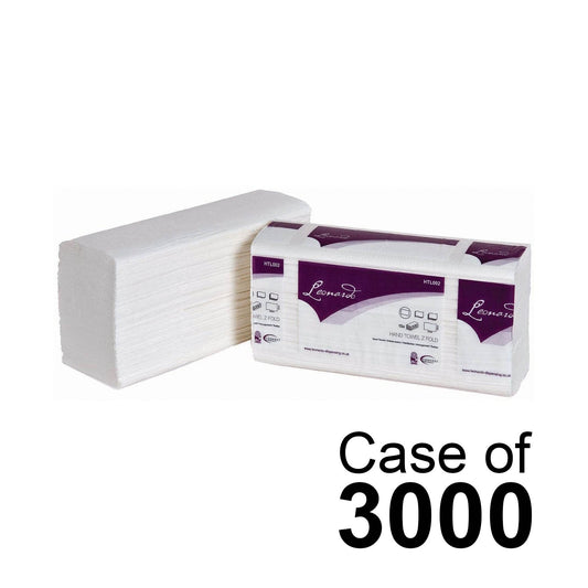 Leonardo White Laminated Z-Fold Hand Towel 2Ply x 3000 - Northwood