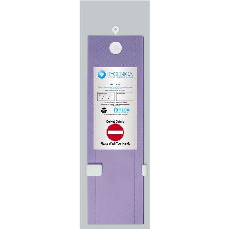 Fantex Disposable Antimicrobial Hospital Curtain - U-Fit - 4.5m x 2m -