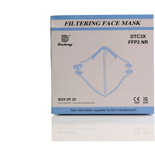 FFP2 Unvalved Face Mask (Box of 20 Masks) - Dasheng