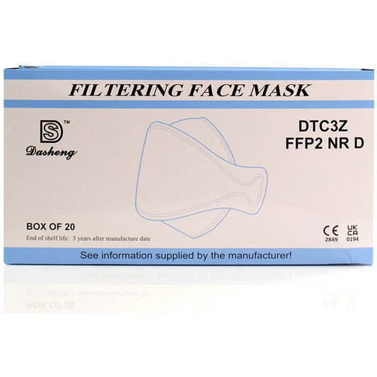 FFP2 Unvalved Face Mask (Box of 20 Masks) - Dasheng