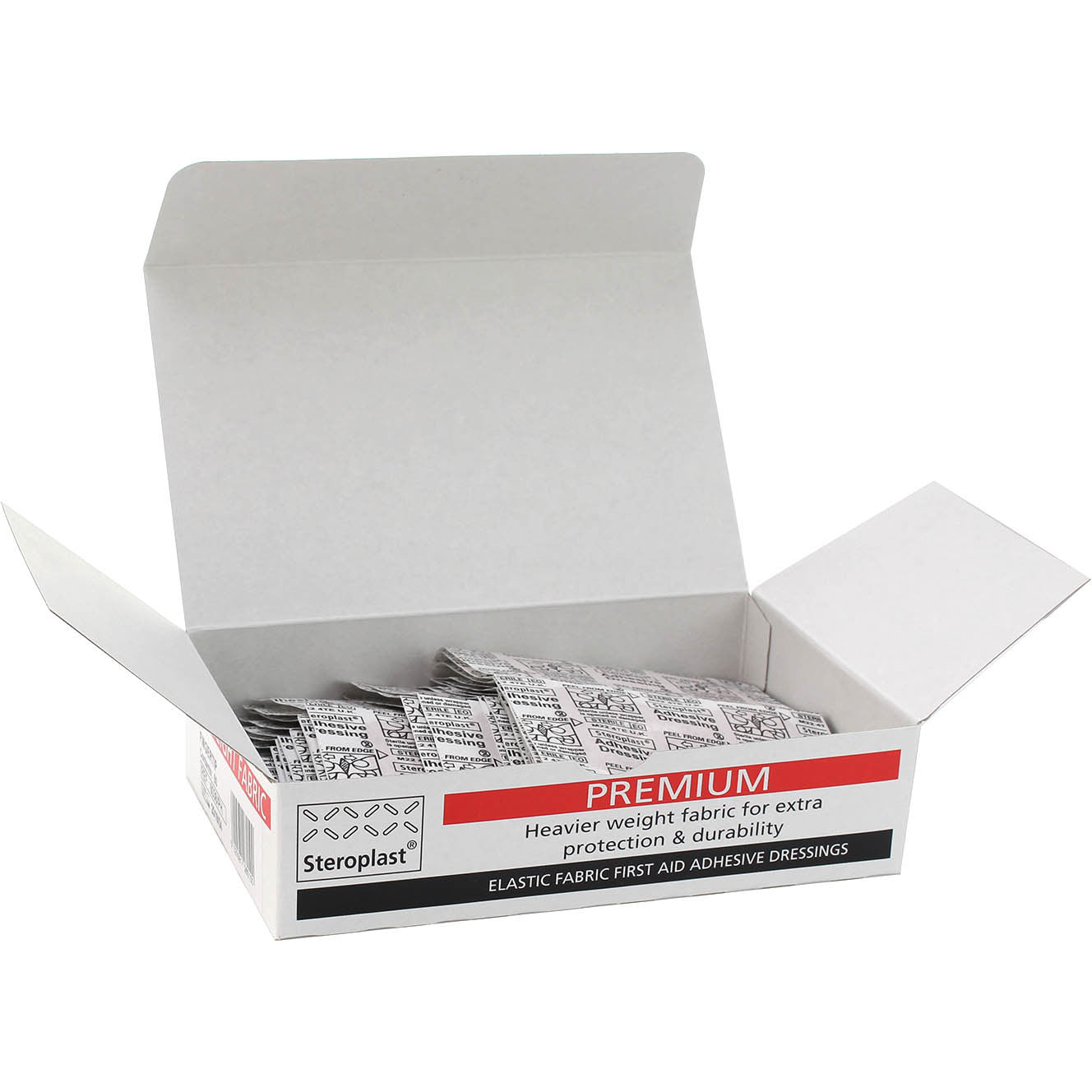 Premium Elastic Fabric Plasters - Fingertip 7.2cm x 4.2cm x 50 - Steroplast