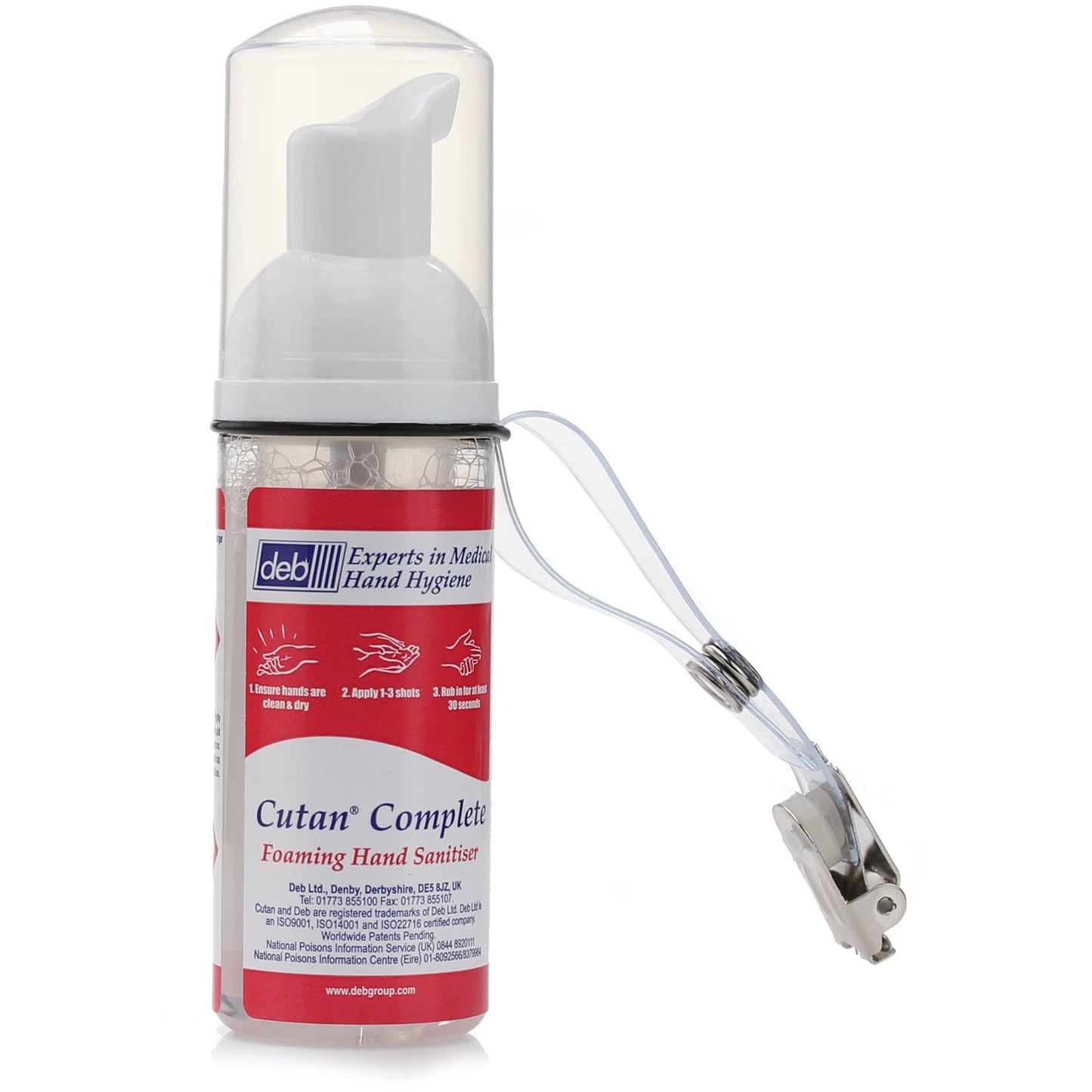 Hand Sanitiser Clip For 50ML Personal - 25 Pack - Cutan