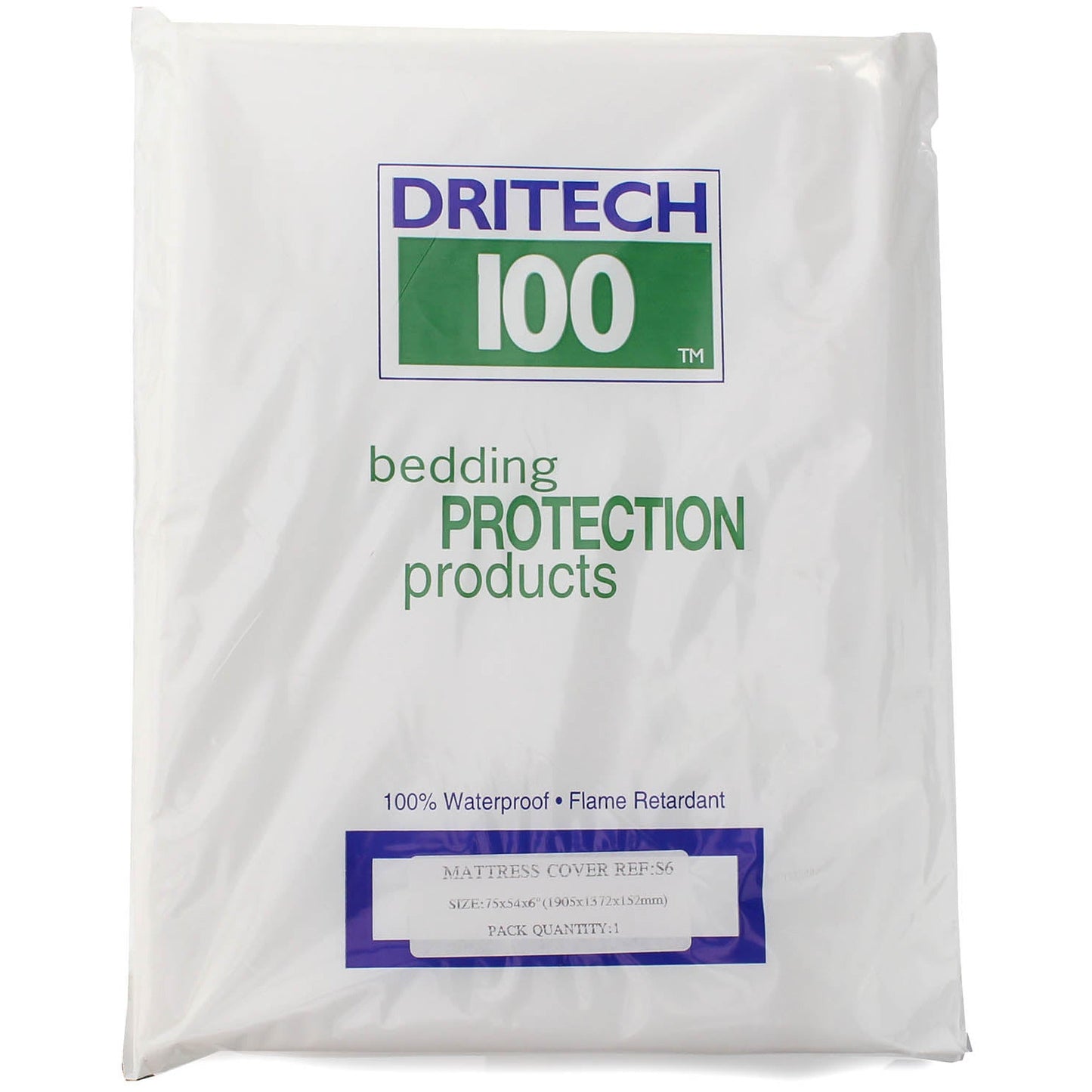 Dritech Waterproof Double Mattress Cover - 75 x 54 x 6in