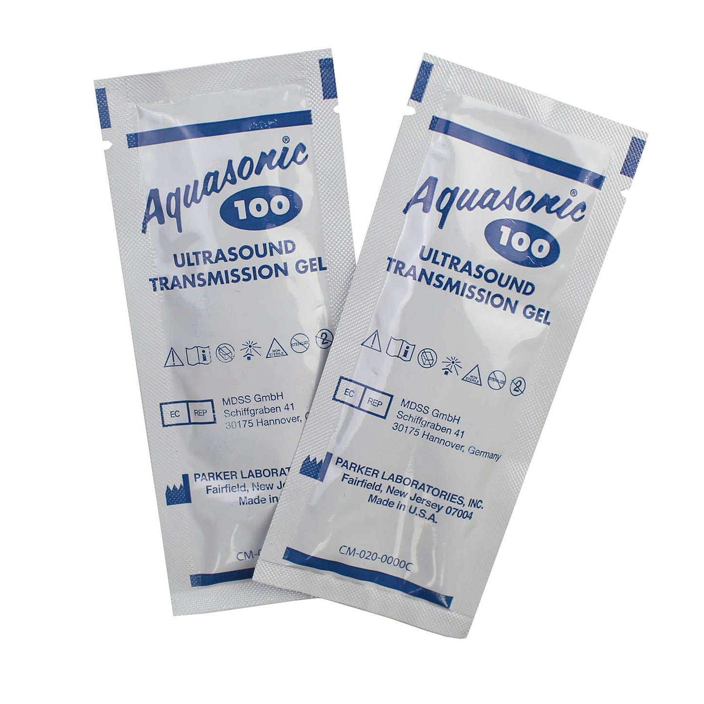 AQUASONIC 100 Ultrasound Transmission Gel - 20g single-use packett - Parker Laboratories