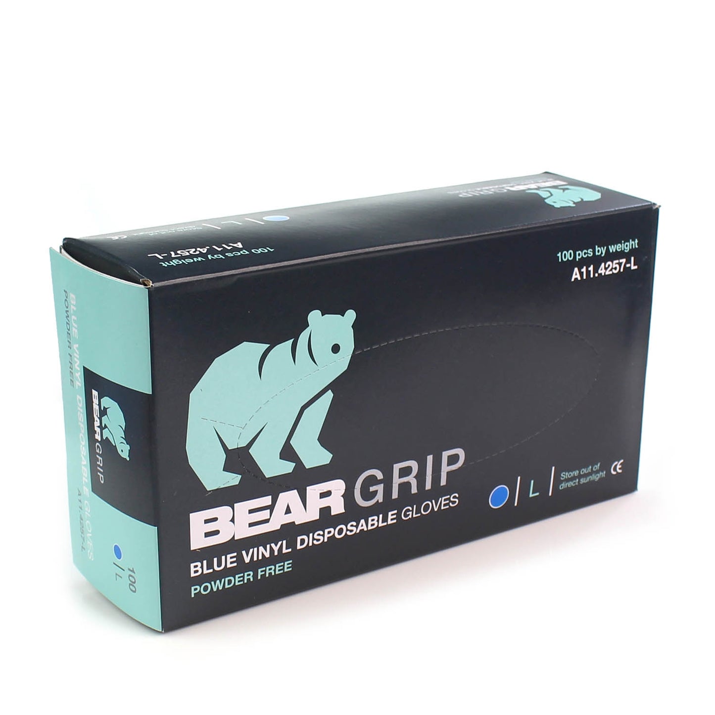 Blue Vinyl Powder Free Gloves - Large x 100 - Discontinued