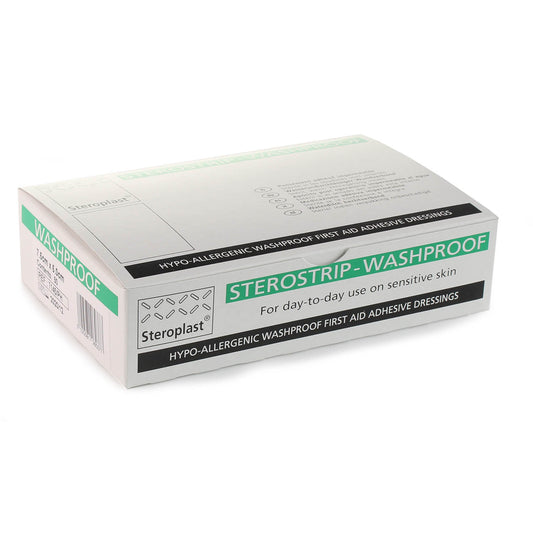 Hypo-Allergenic Sterostrip Washproof Plaster 7.5cm x 5cm Pack of 50