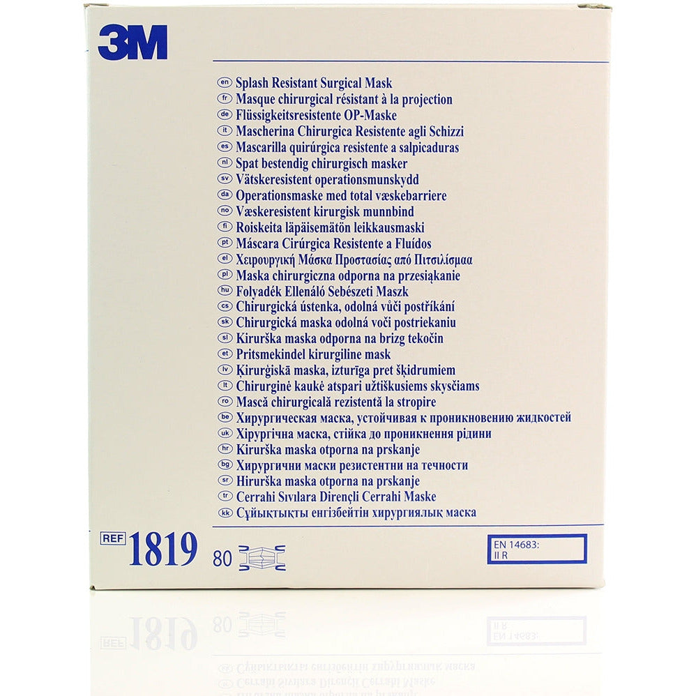 3M™ Splash Resistant Surgical Mask Type IIR - Pack of 80 - 3M