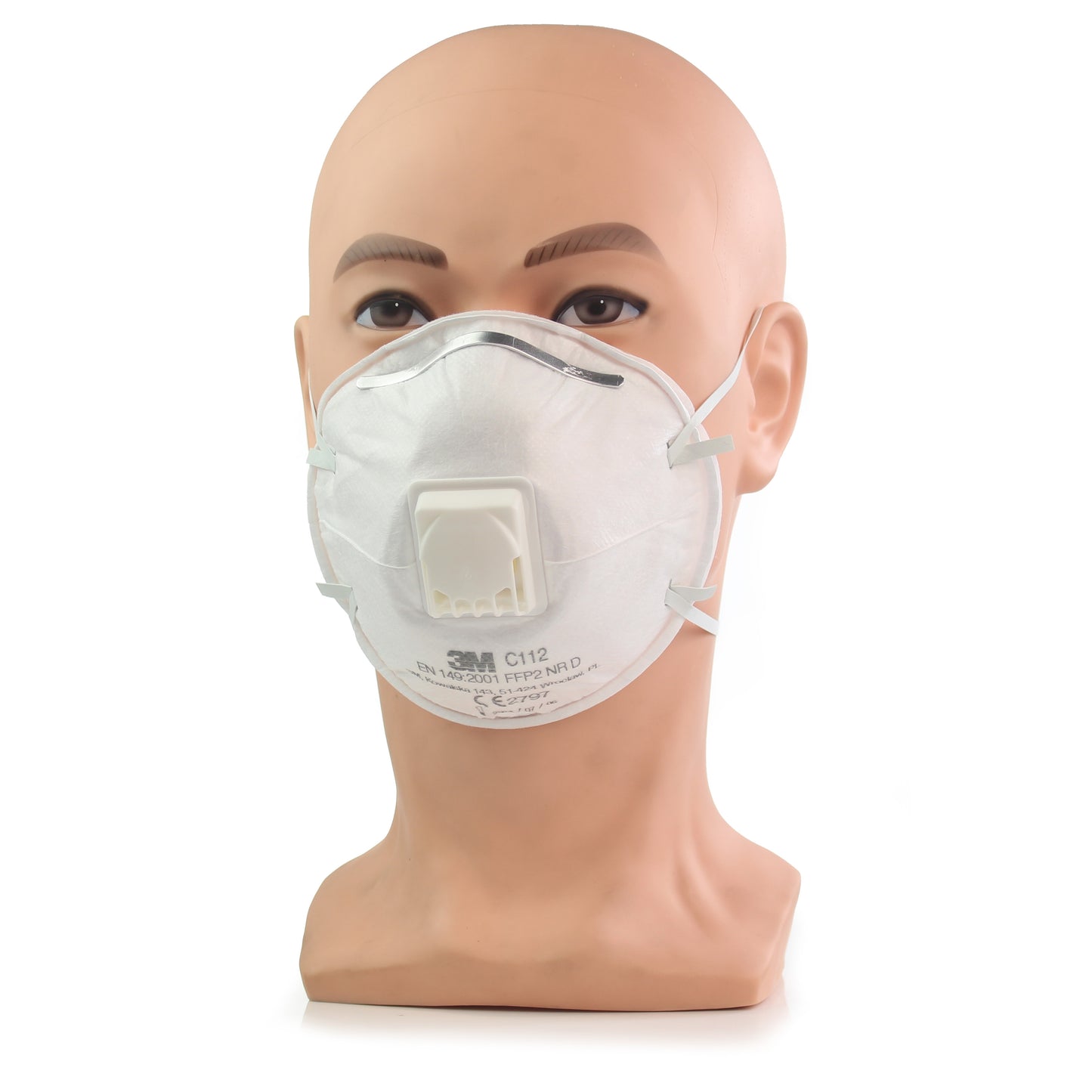 3M™ Disposable Respirator Face Mask FFP2 Valved - C112 - Box of 10 - 3M