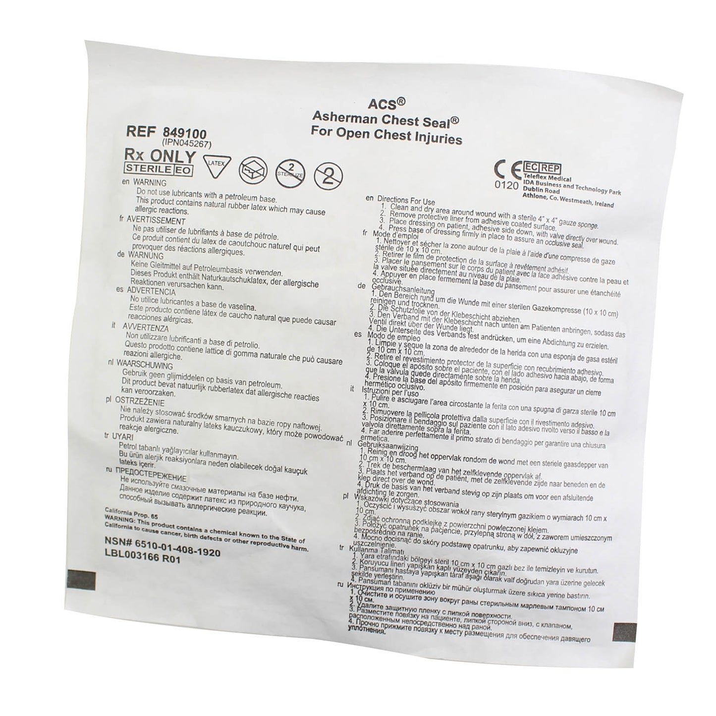 Asherman Chest Seal - St John