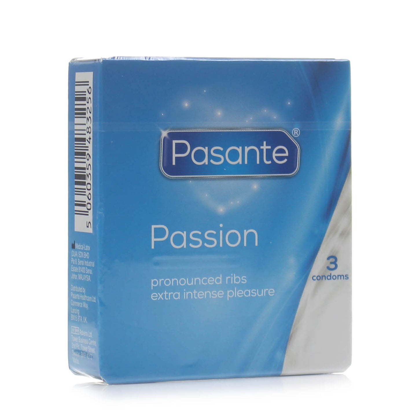 Pasante Ribbed Condoms x 3 -