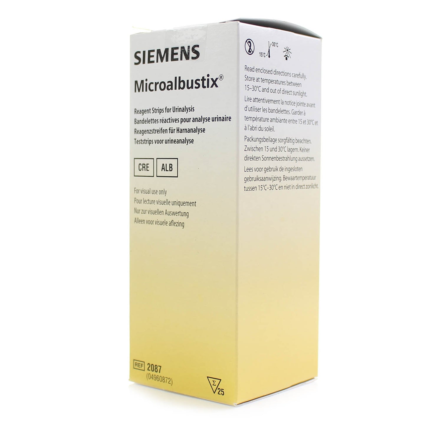 Siemens Urinalysis Reagent Strips, Microalbustix (Pack of 25) - Siemens