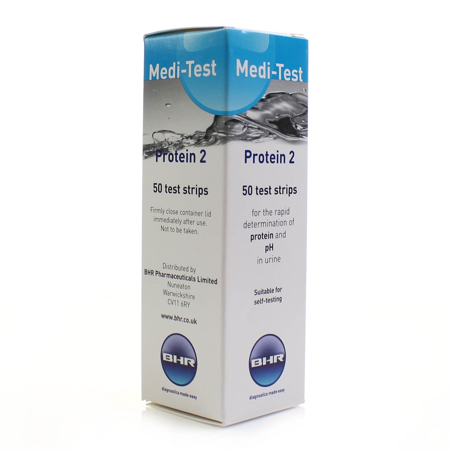 BHR Medi-Test Protein 2 Strips x 50 - BHR Pharmaceuticals