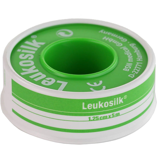 Leukosilk Smooth Porous Adhesive Tape - 1.25cm x 5m SINGLE -