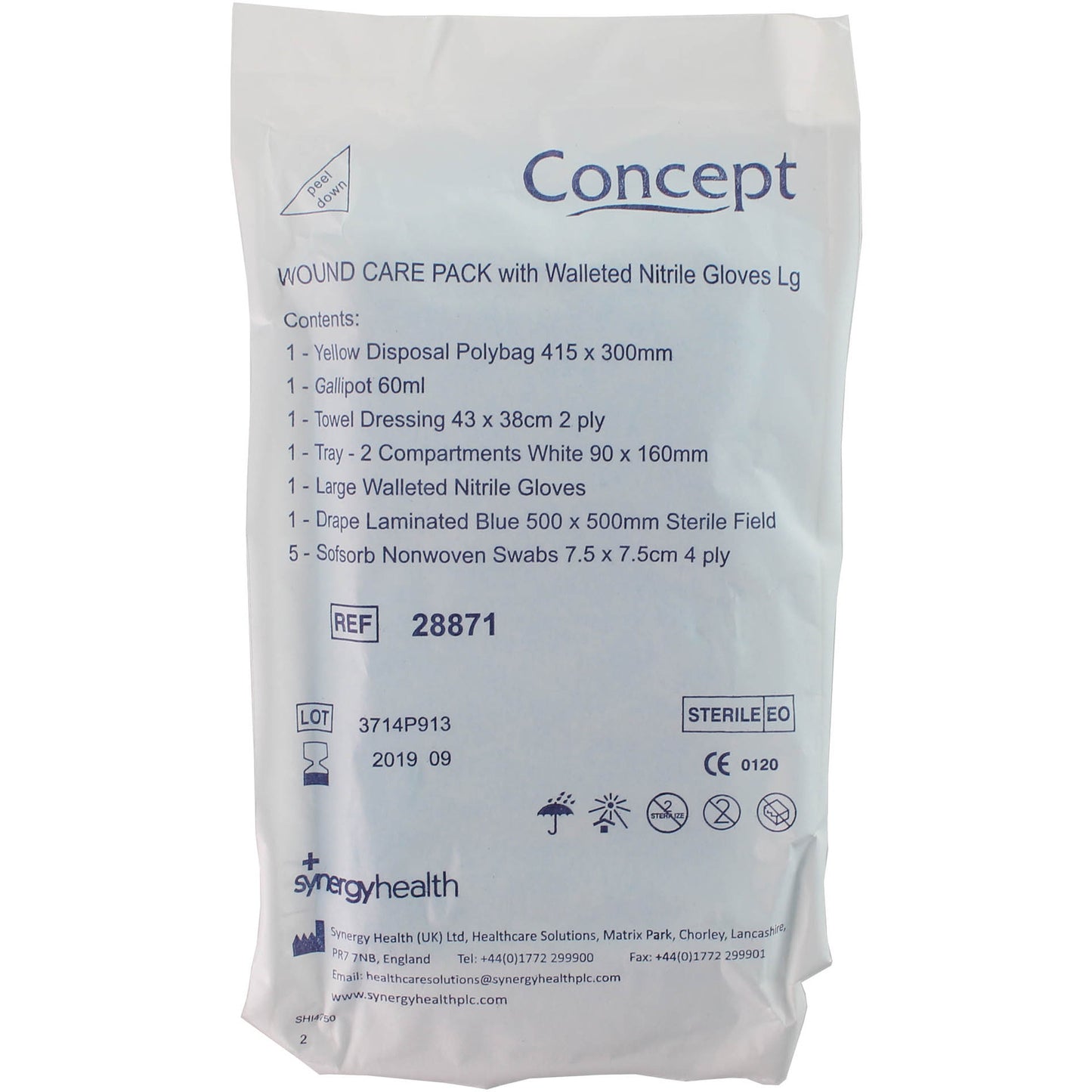 Woundcare Pack, Walleted Large Nitrile Gloves - Vernacare