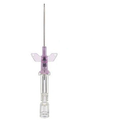 Introcan Safety-W Pur 22g, 0.9 x 25mm IV Catheter with Fixation Wings x 50