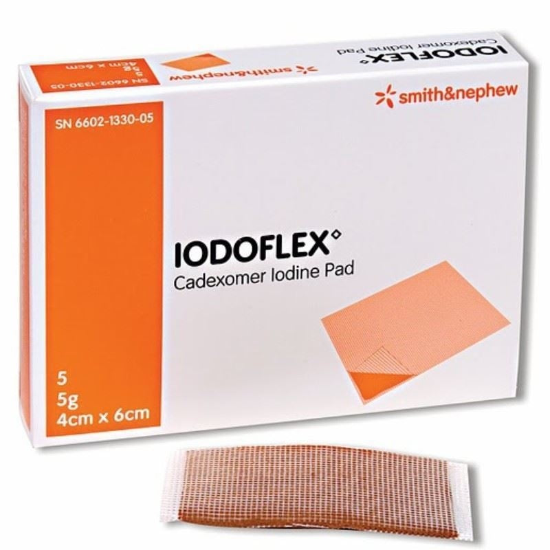 Iodofle Iodine Sterile Dressing 4cm x 6cm 5g x 5 - 3S Healthcare