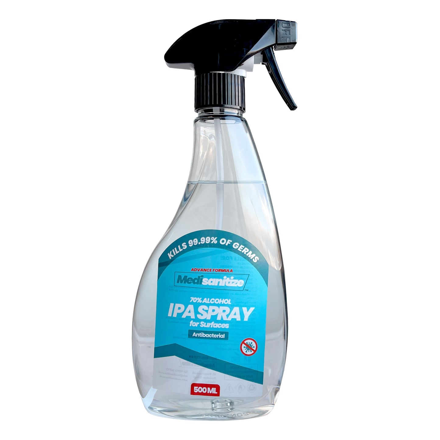 70% Alcohol IPA Antibacterial Spray for Surfaces - 500ml - Medisanitize